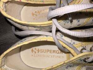 Superga x LoveShackFancy 2790 Platform Blue Bonnet Floral Sneakers